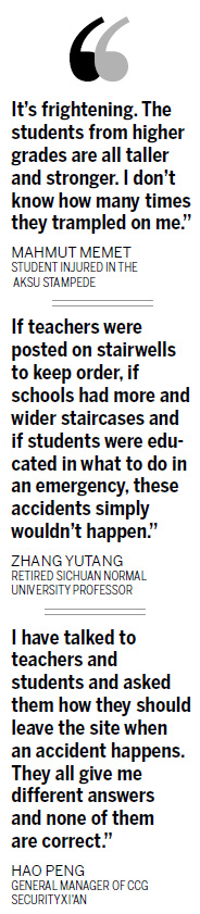Schools 'need safety lessons to avoid stampedes'