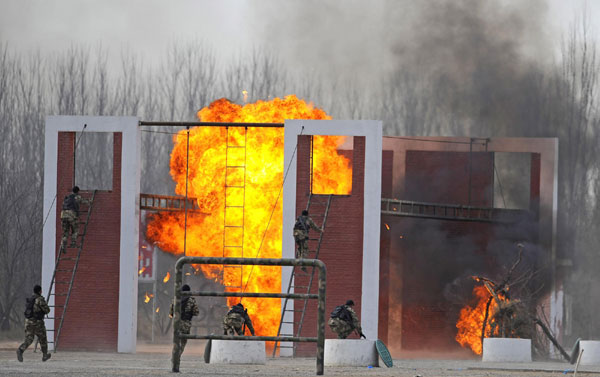 Anti-terror drill in NW China