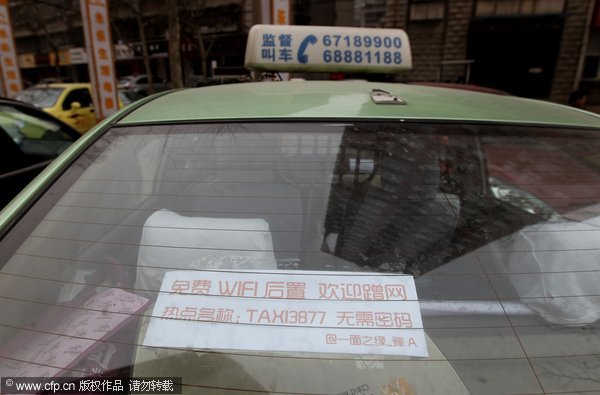 Driver offers mobile Wi-Fi in cab