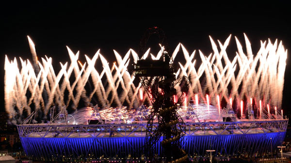 Britain's Queen Elizabeth declared the London Olympics open after playing a cameo role in a dizzying ceremony designed to highlight the grandeur and eccentricities of the nation that invented modern sport. China-made fireworks light up London Olympics