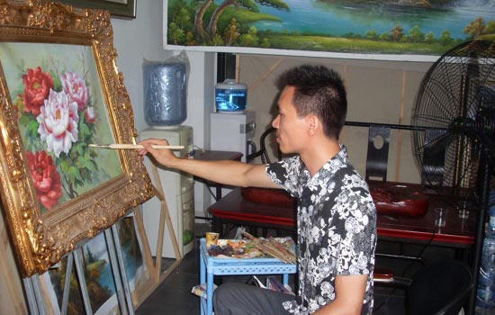 Oil painter's brush with success