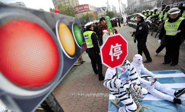 China marks first road safety day