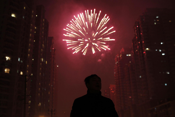 Fireworks mark start of Year of the Snake