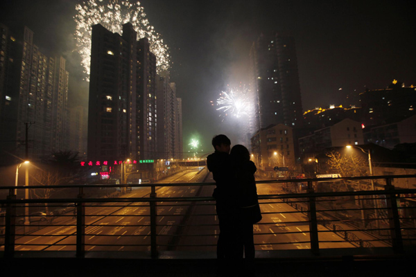 Fireworks mark start of Year of the Snake