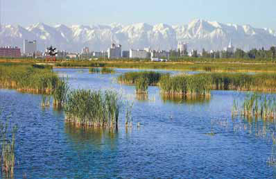 Both ends of the Heihe River struggle for water