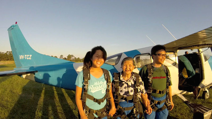 81-year-old skydives in Australia