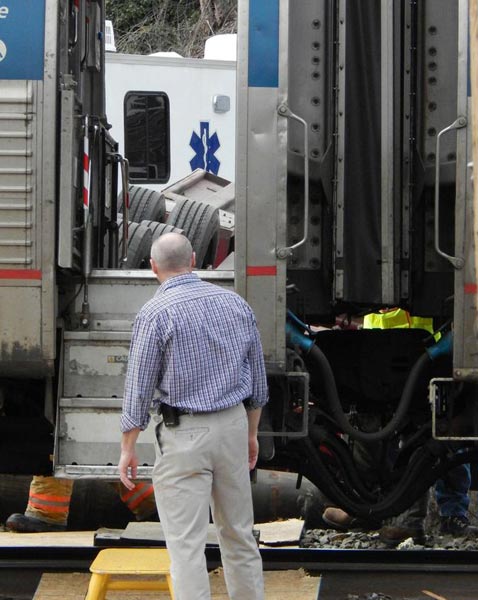 55 passengers injured in US truck-train collision