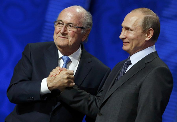 Putin, Blatter voice mutual support at World Cup draw