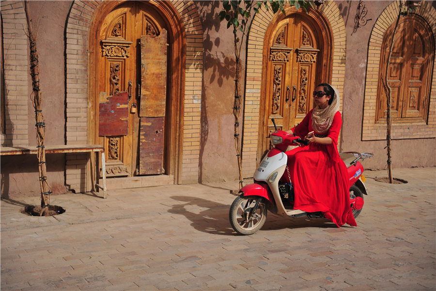 Kashgar old city in Xinjiang is well preserved