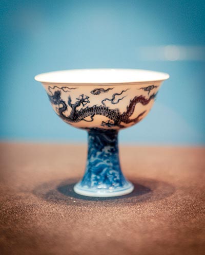 Rare Ming Dynasty stem cup to be auctioned in Hong Kong