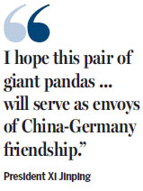 Xi to join Merkel for panda debut