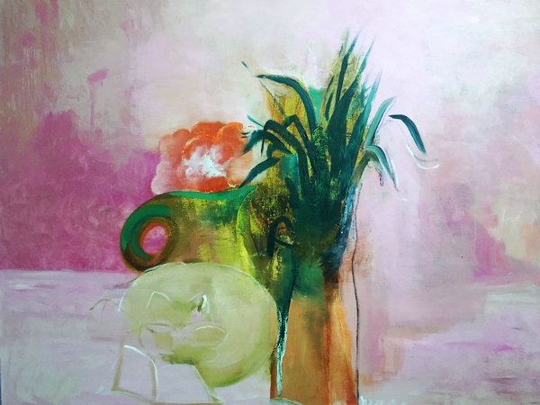 Artist paints her dreams, plants in vibrant spring colors