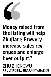 Zhujiang Brewery listing to aid firm's national expansion