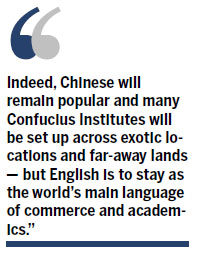 Will Chinese replace English in popularity?