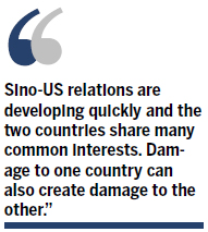 Long-term perspective vital in Sino-US ties