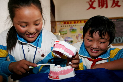 Children brush up on hygiene