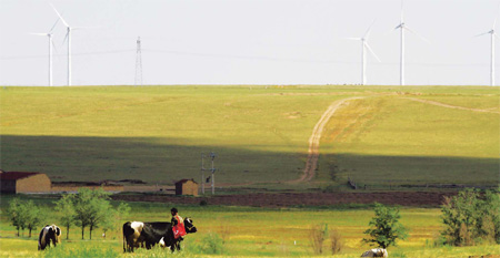 Green energy powers grasslands
