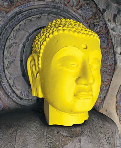 Cave Buddhas dwell in digital display