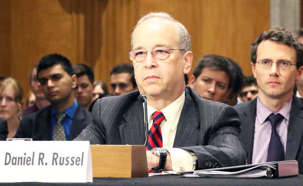 Daniel Russel testifies on the future of US-China relations