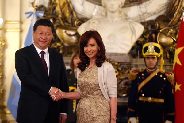 China Argentina sign deal on dams