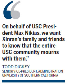 4 charged in USC student's death
