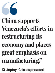 Xi reaffirms commitment of assistance for Venezuela