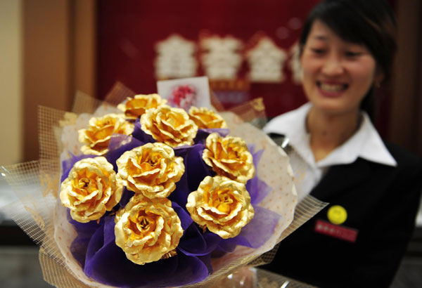 Bouquets blossom at Valentine's Day markets