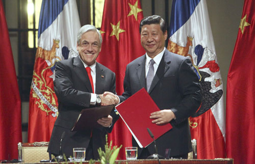 Vice-President Xi signs 9 agreements in Chile