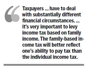 Income tax on families would be fairer