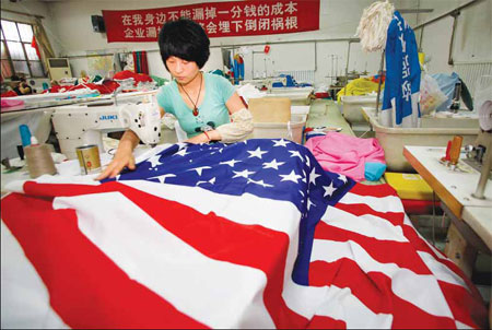 Chinese-made flag symbolizes partnership