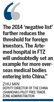 Shanghai FTZ to get Artemed hospital