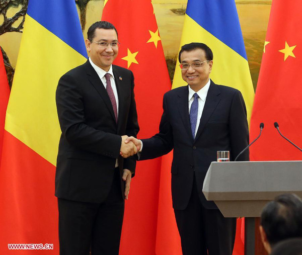 Chinese premier vows deepened cooperation with Romania