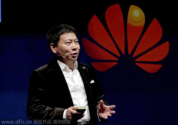 Huawei CEO presents new products at MWC2015