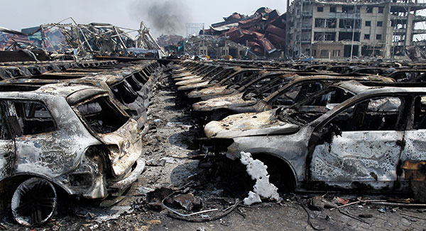 Foreign automakers feel force of Tianjin explosions
