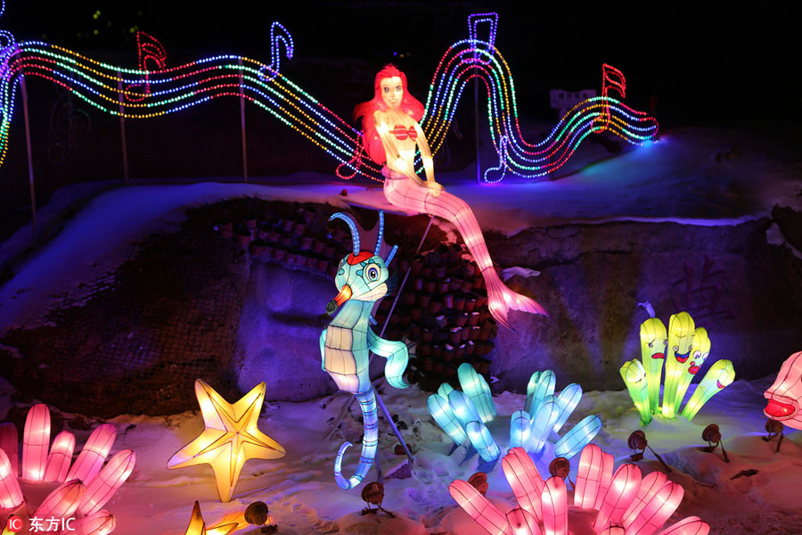 Lantern shows brighten festive moods across China