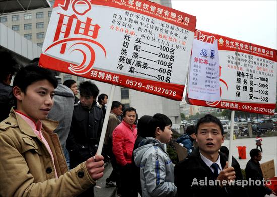 Migrant labor wanted in Shanghai, Yiwu