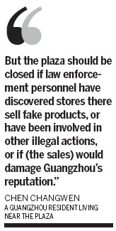 Plaza business halted after sales of fakes