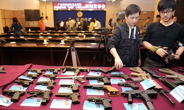 Guangdong police target gun crimes