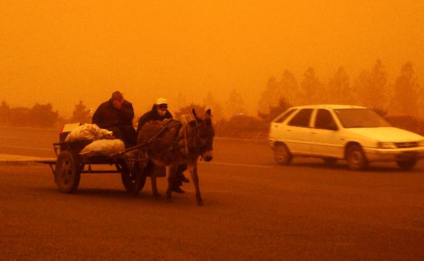Heavy sandstorm hits Inner Mongolia