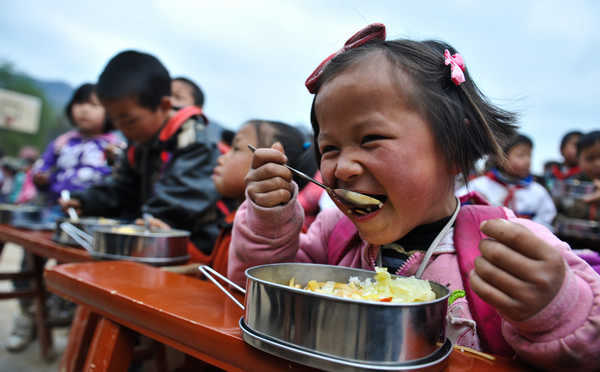Free lunch, a boon for rural kids