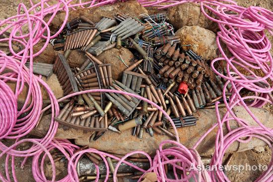 Ammunition disposal in C China town