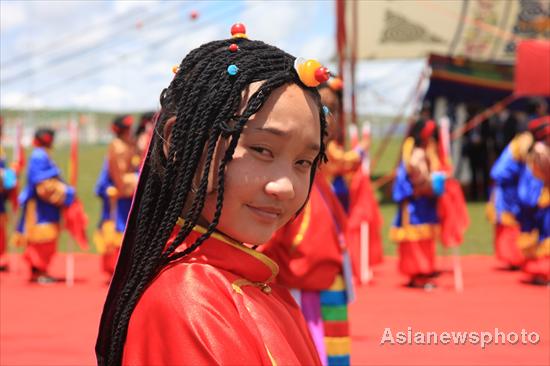 Tibetan girl at anniversary gala