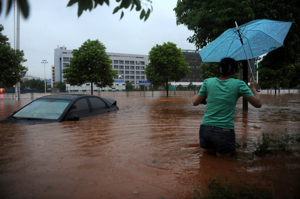 Heavy rain a problem for C China city