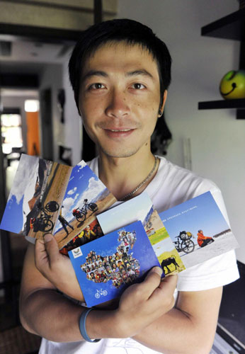 Man's epic bike journey promotes Universiade