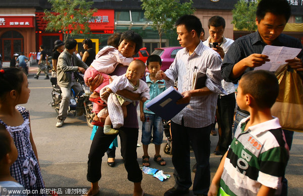 Queuing up for school