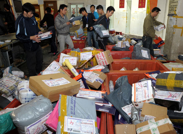 Singles' Day sales push couriers to the limit