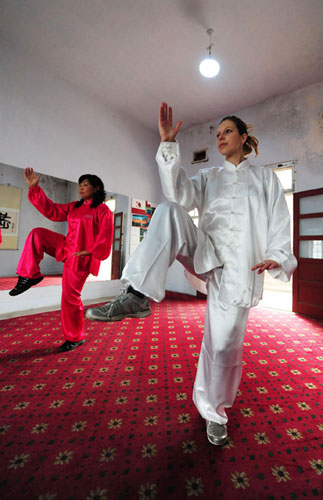 French woman finds peace through taichi