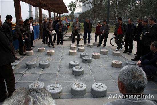 Huge game of chess in Chongqing