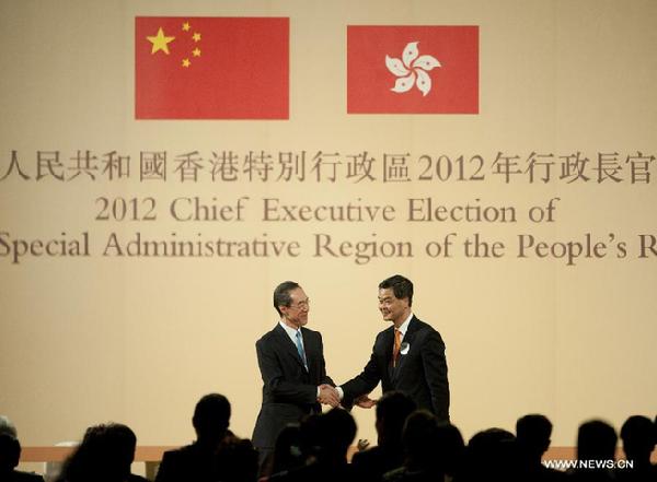 Leung Chun-ying elected as HK chief executive