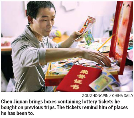 Lottery lover finds stories in his tickets